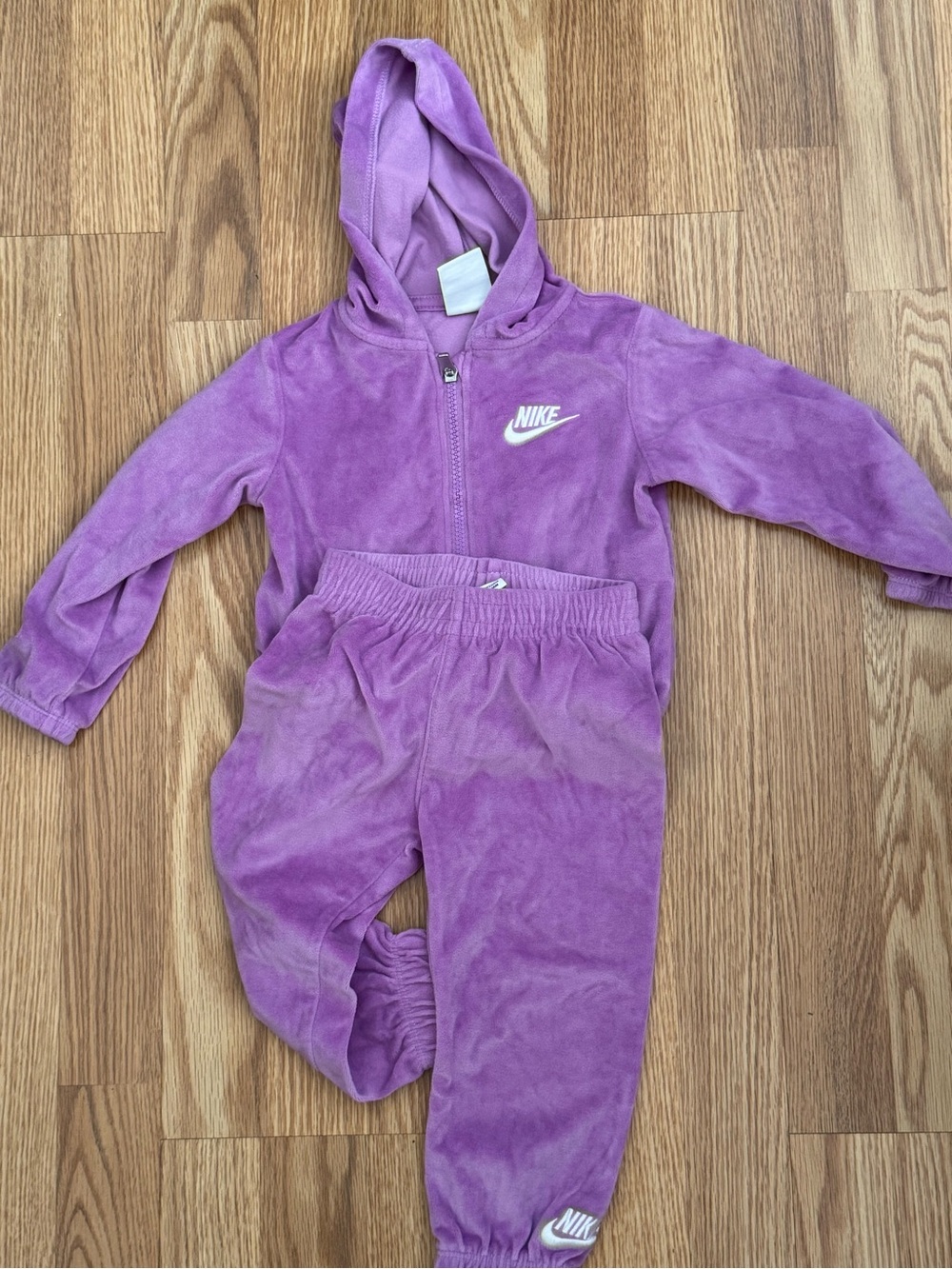 Nike Lavender Velour Hoodie & Jogger Set